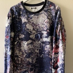 MSGM fluid print crewneck sweatshirt